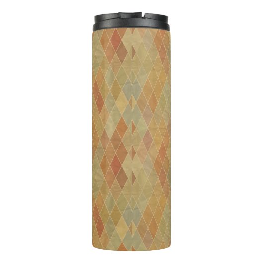 Retro geometrisches Muster 2 Thermosbecher (Rückseite)