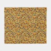 Retro geometrisches Muster 3 Fleecedecke (Vorderseite (Horizontal))