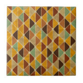 Retro geometrisches Muster 3 Fliese (Vorderseite)