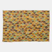 Retro geometrisches Muster 3 Geschirrtuch (Horizontal)