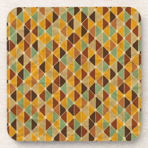 Retro geometrisches Muster 3 Getränkeuntersetzer