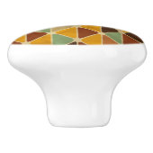 Retro geometrisches Muster 3 Keramikknauf (Seitenansicht)