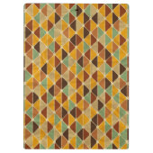 Retro geometrisches Muster 3 Klemmbrett (Rückseite)