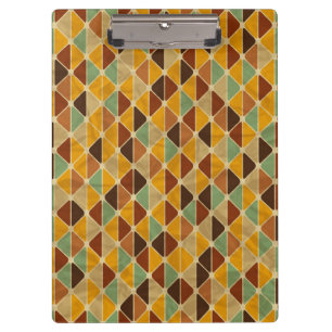Retro geometrisches Muster 3 Klemmbrett