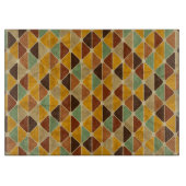 Retro geometrisches Muster 3 Schneidebrett (Vorderseite)