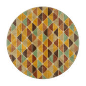 Retro geometrisches Muster 3 Schneidebrett (Vorderseite)