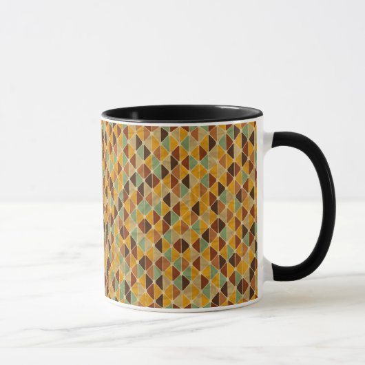 Retro geometrisches Muster 3 Tasse (Rechts)