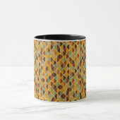 Retro geometrisches Muster 3 Tasse (Zentrum)