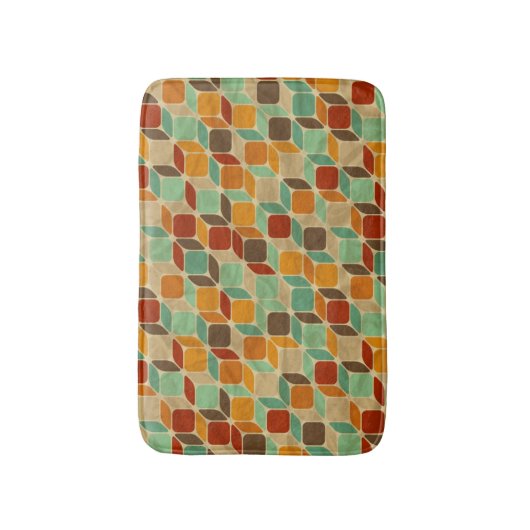 Retro geometrisches Muster 4 Badematte (Vorderseite Vertikal)