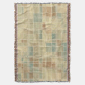 Retro geometrisches Muster 4 Decke (Vorderseite Vertikal)