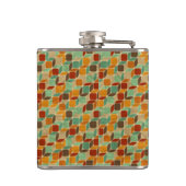 Retro geometrisches Muster 4 Flachmann (Rückseite)