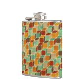 Retro geometrisches Muster 4 Flachmann (Links)