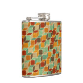 Retro geometrisches Muster 4 Flachmann (Rechts)