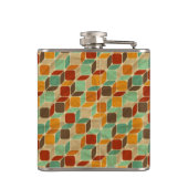 Retro geometrisches Muster 4 Flachmann (Rückseite)