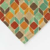 Retro geometrisches Muster 4 Fleecedecke (Ecke)