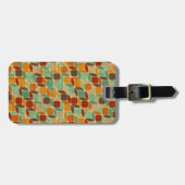 Retro geometrisches Muster 4 Gepäckanhänger (Vorderseite horizontal)