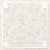 Retro geometrisches Muster 4 Glasuntersetzer (Rückseite)