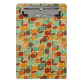 Retro geometrisches Muster 4 Mini Klemmbrett (Vorderseite)