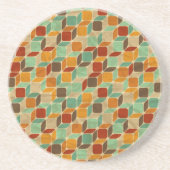 Retro geometrisches Muster 4 Sandstein Untersetzer (Vorne)