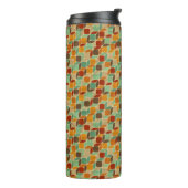 Retro geometrisches Muster 4 Thermosbecher (Nach links gedreht)