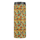 Retro geometrisches Muster 4 Thermosbecher (Rückseite)