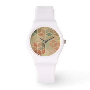 Retro geometrisches Muster 5 Armbanduhr