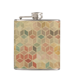 Retro geometrisches Muster 5 Flachmann