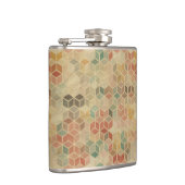 Retro geometrisches Muster 5 Flachmann (Rechts)