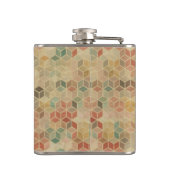 Retro geometrisches Muster 5 Flachmann (Rückseite)