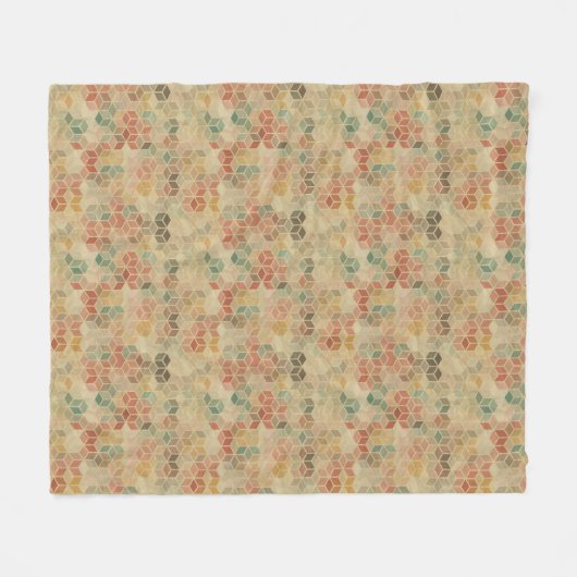 Retro geometrisches Muster 5 Fleecedecke (Vorderseite (Horizontal))