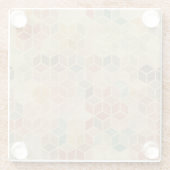 Retro geometrisches Muster 5 Glasuntersetzer (Rückseite)