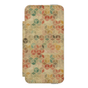 Retro geometrisches Muster 5 Incipio Watson™ iPhone 5 Geldbörsen Hülle