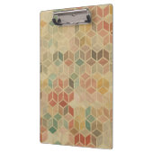 Retro geometrisches Muster 5 Klemmbrett (Links)