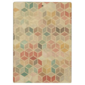 Retro geometrisches Muster 5 Klemmbrett (Rückseite)