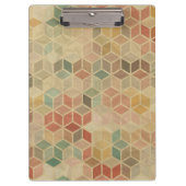 Retro geometrisches Muster 5 Klemmbrett (Vorderseite)