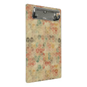 Retro geometrisches Muster 5 Mini Klemmbrett (Schrägansicht)