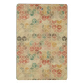 Retro geometrisches Muster 5 Mini Klemmbrett (Rückseite)