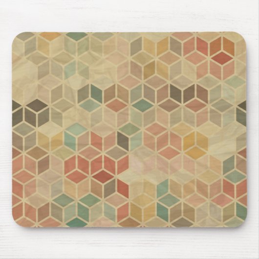Retro geometrisches Muster 5 Mousepad (Vorne)