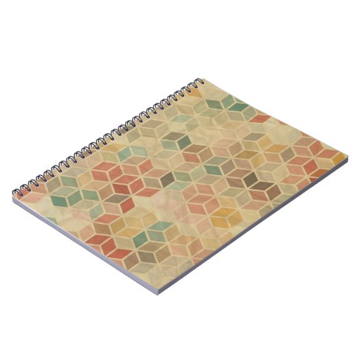 Retro geometrisches Muster 5 Notizblock (Linke Seite)