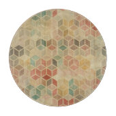 Retro geometrisches Muster 5 Schneidebrett (Vorderseite)