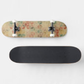 Retro geometrisches Muster 5 Skateboard (Horizontal)