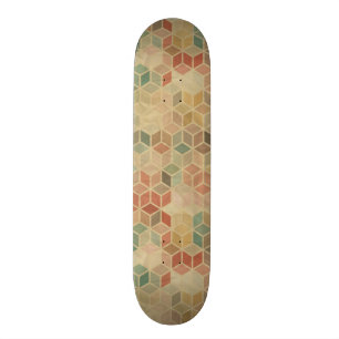 Retro geometrisches Muster 5 Skateboard