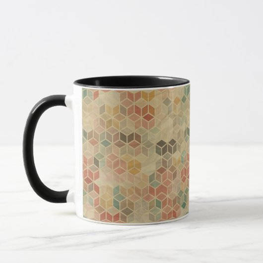 Retro geometrisches Muster 5 Tasse (Links)