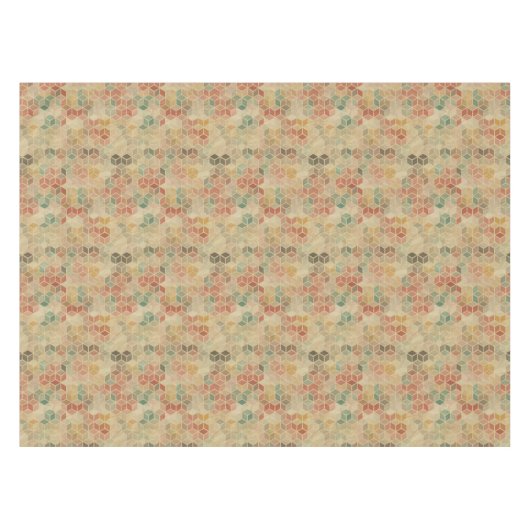 Retro geometrisches Muster 5 Tischdecke (Vorderseite (Horizontal))