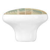 Retro geometrisches Muster 6 Keramikknauf (Seitenansicht)