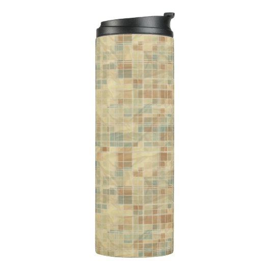 Retro geometrisches Muster 6 Thermosbecher (Nach links gedreht)