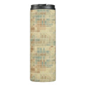 Retro geometrisches Muster 6 Thermosbecher (Rückseite)