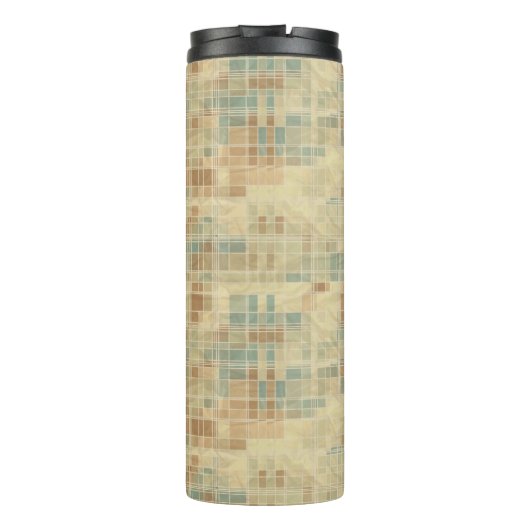 Retro geometrisches Muster 6 Thermosbecher (Rückseite)