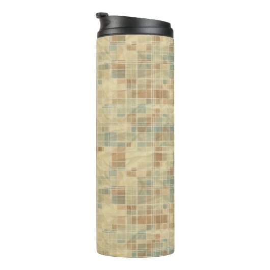 Retro geometrisches Muster 6 Thermosbecher (Nach rechts gedreht)