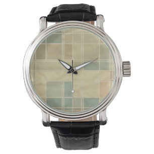 Retro geometrisches Muster Armbanduhr